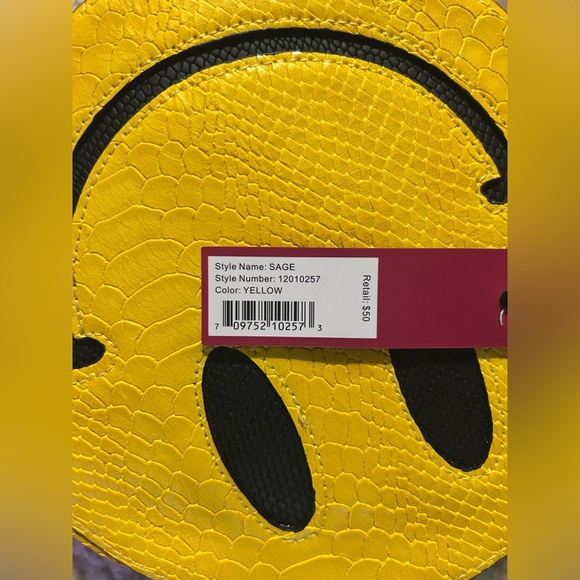 SAM EDELMAN NWT Smiley Face Crossbody Purse/ Bag - Picture 4 of 5
